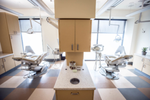 Dental Office with Chairs facing large windows